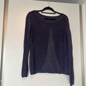 Massimo Dutti Navy Blue Open Back Sweater